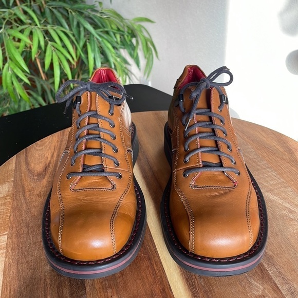 Kenneth Cole Reaction Oxfords Mens 8 Brown Tan Platform LaceUp Derby Thick Sole - Picture 1 of 15